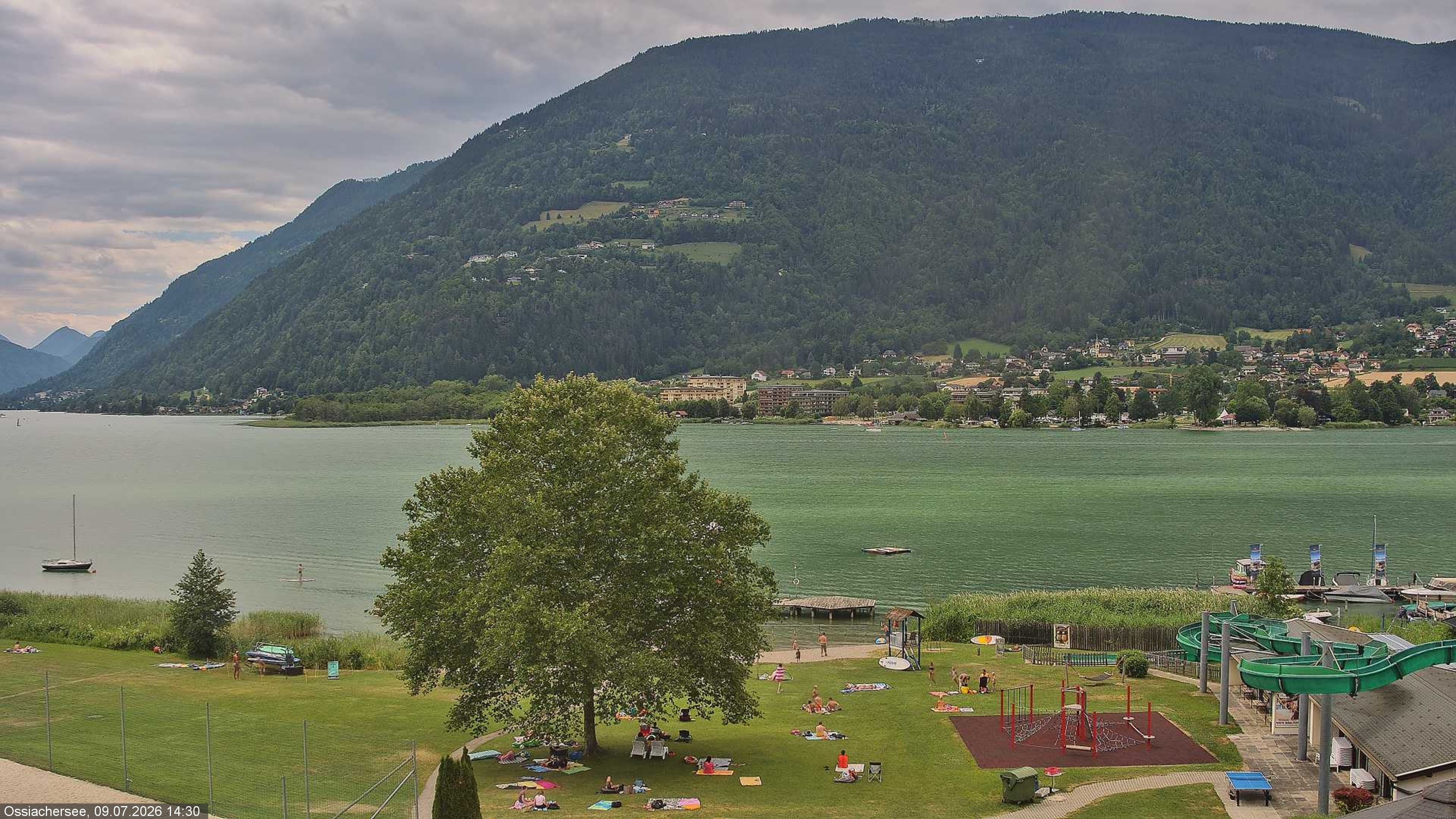 Archived image Webcam Lake Ossiacher See near Villach