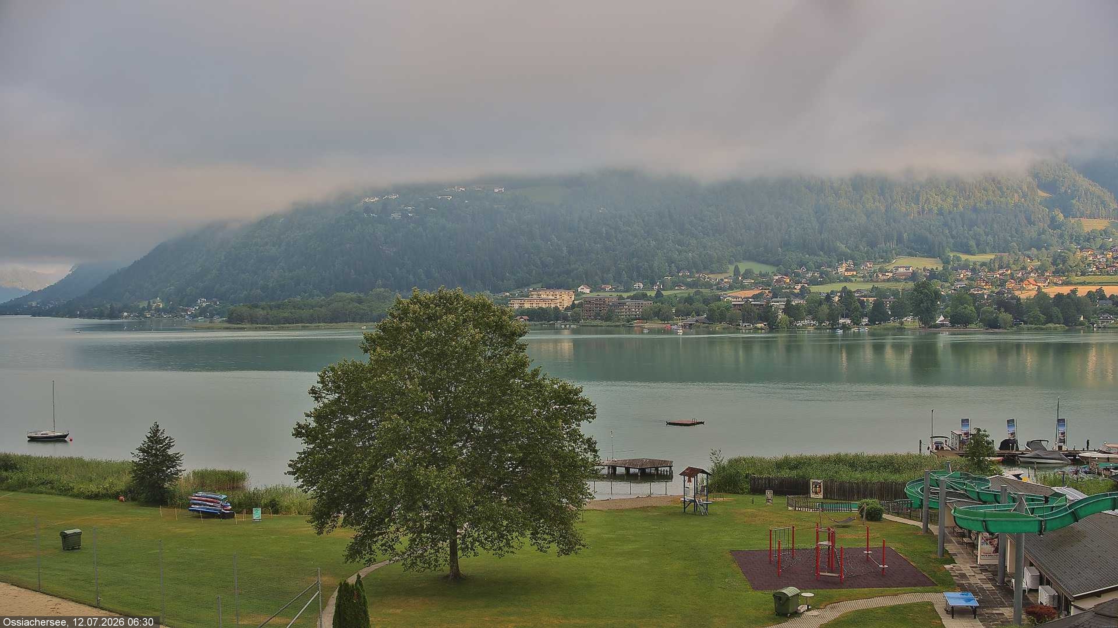 Archived image Webcam Lake Ossiacher See near Villach
