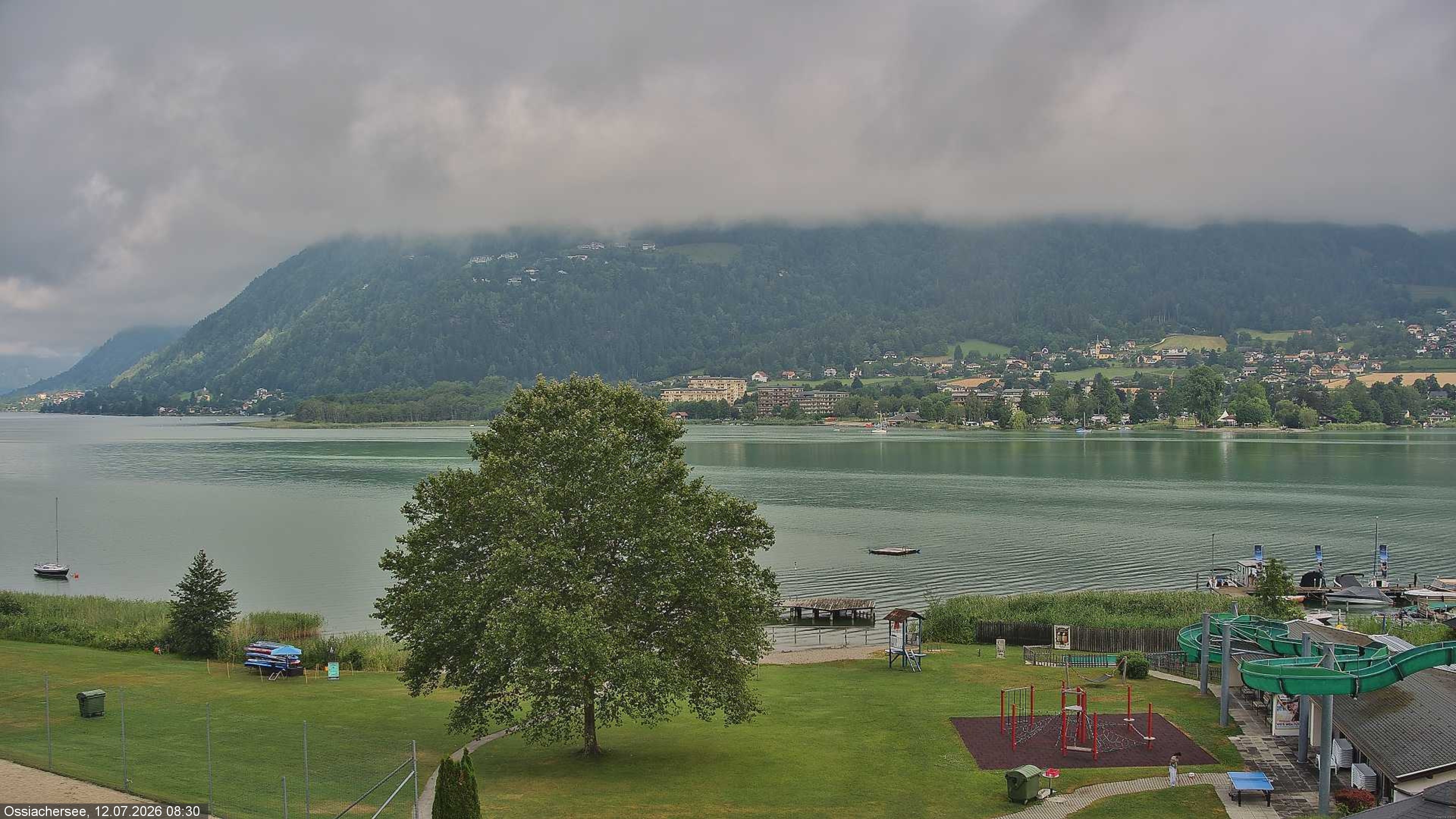 Archived image Webcam Lake Ossiacher See near Villach