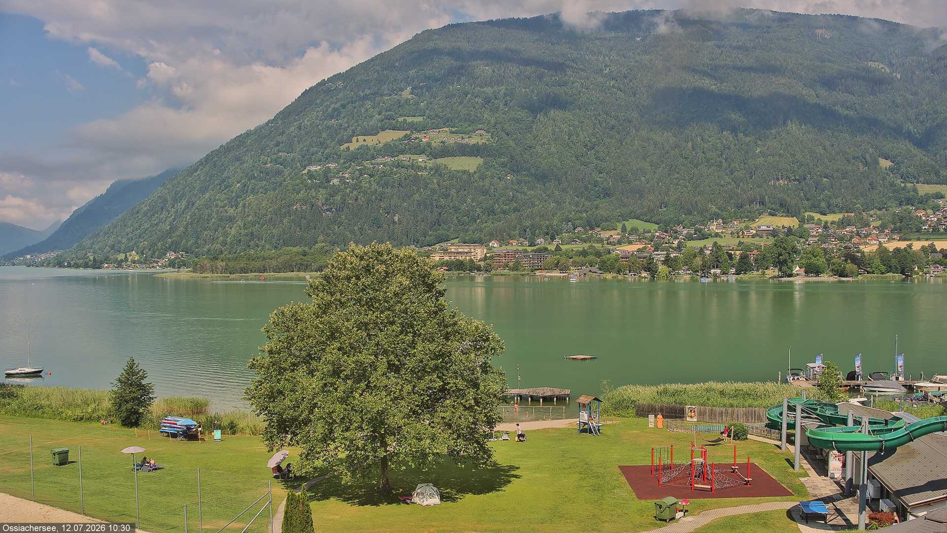 Archived image Webcam Lake Ossiacher See near Villach