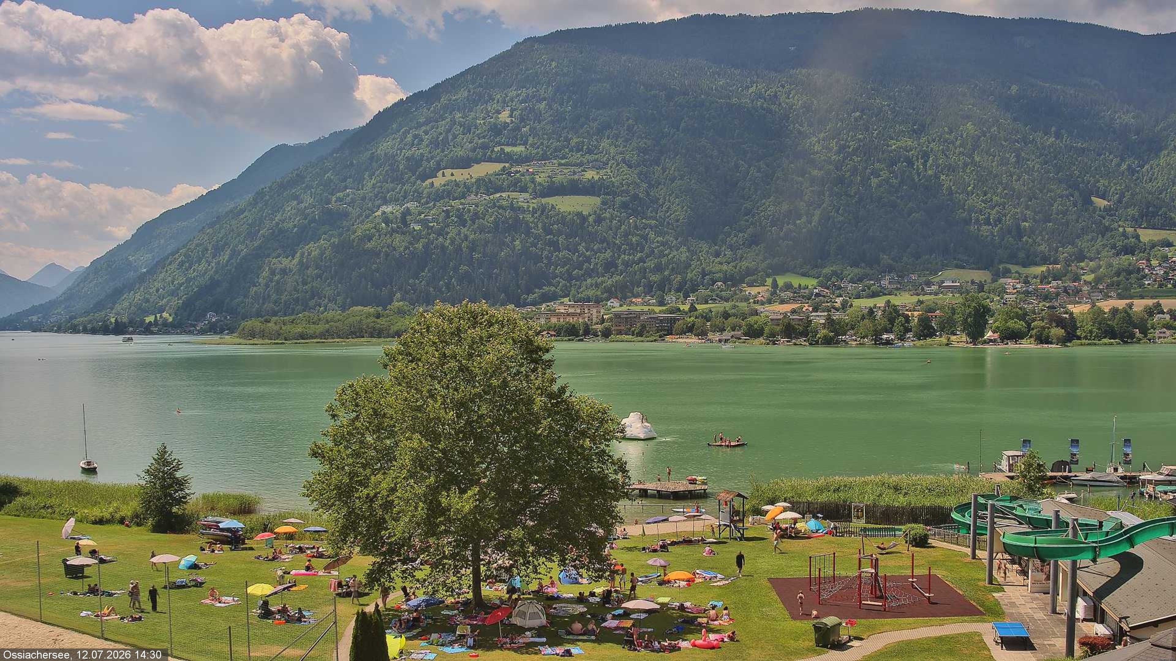 Archived image Webcam Lake Ossiacher See near Villach