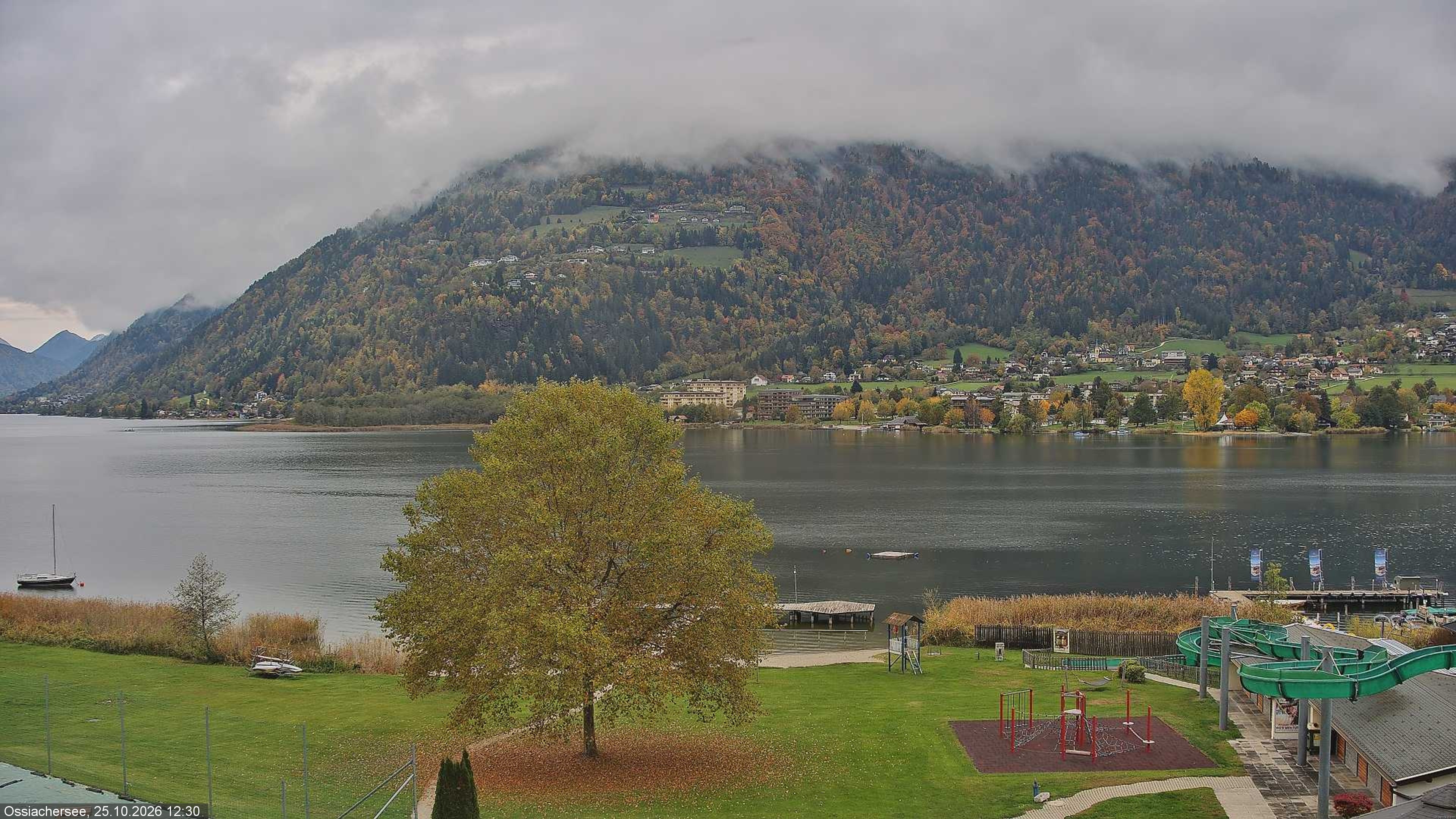 Archived image Webcam Lake Ossiacher See near Villach