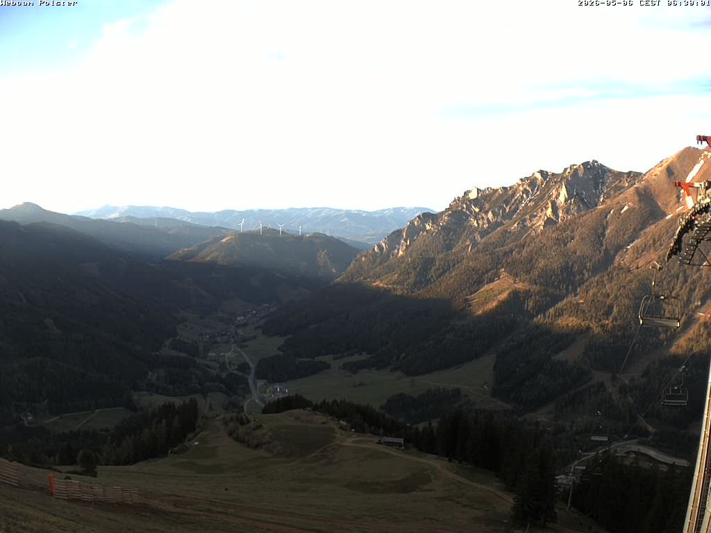 Archived image Webcam Mountain station chairlift Präbichl