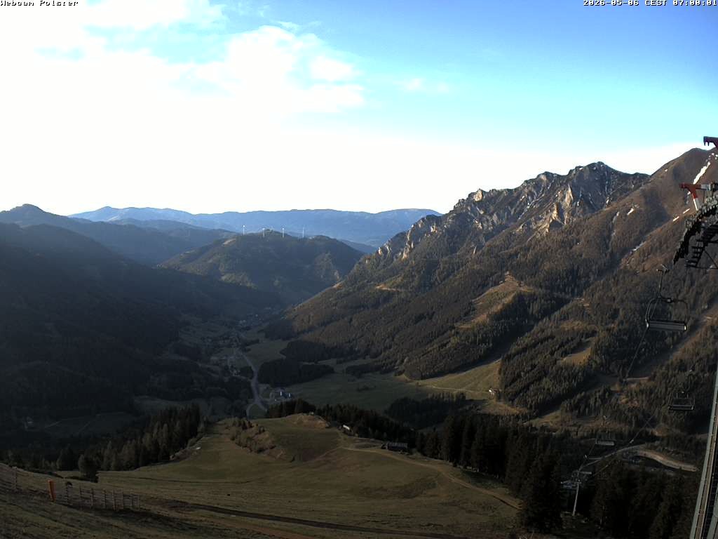 Archived image Webcam Mountain station chairlift Präbichl