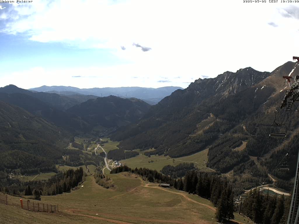 Archived image Webcam Mountain station chairlift Präbichl