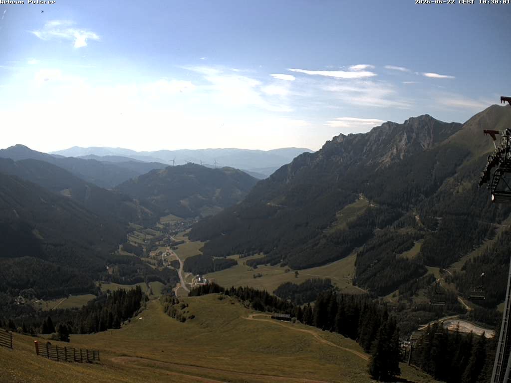 Archived image Webcam Mountain station chairlift Präbichl