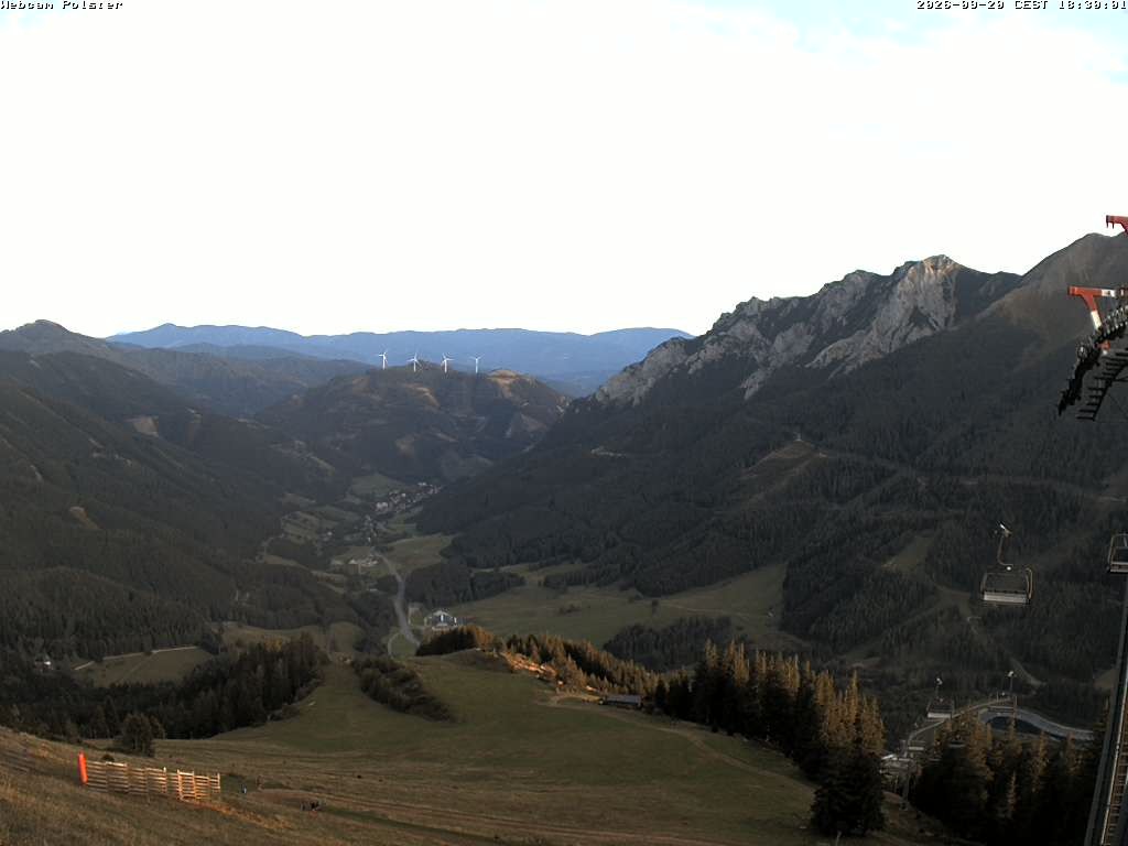Archived image Webcam Mountain station chairlift Präbichl
