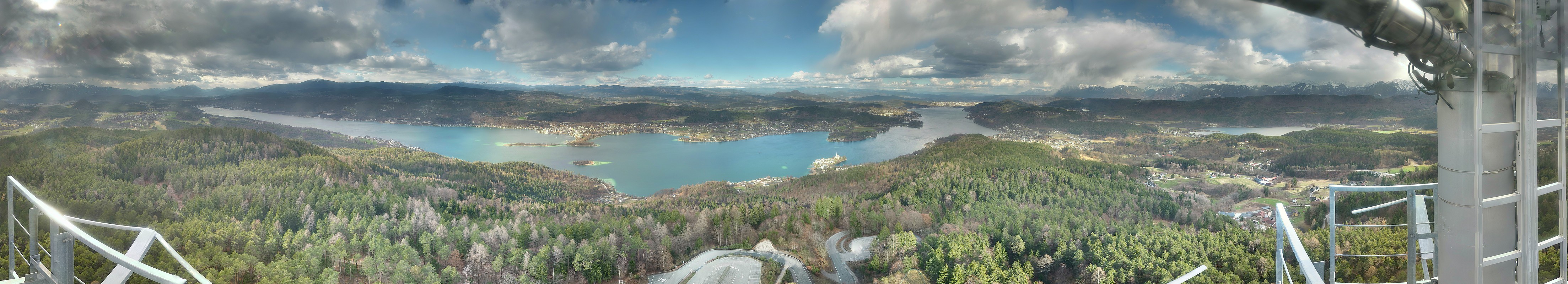 Archiv Foto Webcam Aussichtsturm Pyramidenkogel - Blick auf den Wörthersee