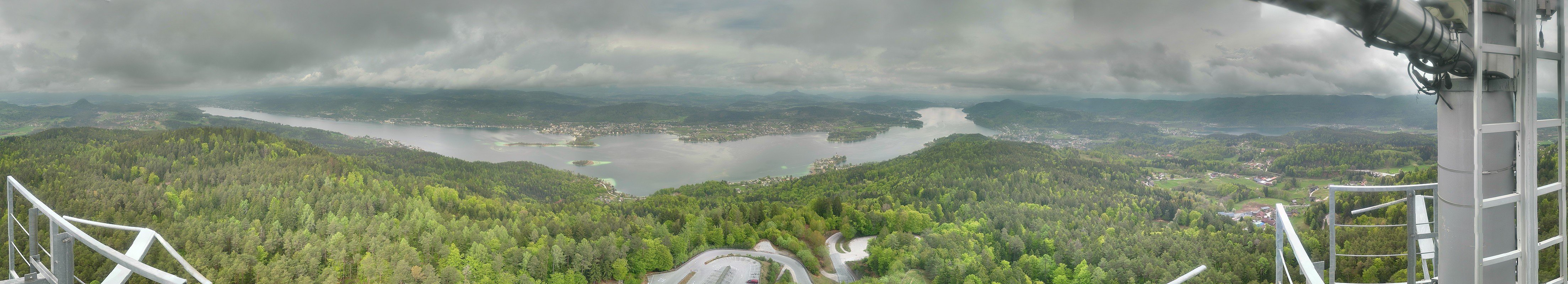 Archiv Foto Webcam Aussichtsturm Pyramidenkogel - Blick auf den Wörthersee
