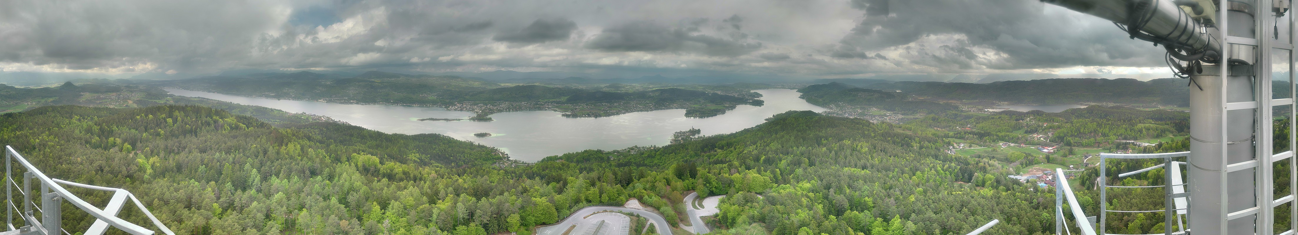 Archiv Foto Webcam Aussichtsturm Pyramidenkogel - Blick auf den Wörthersee
