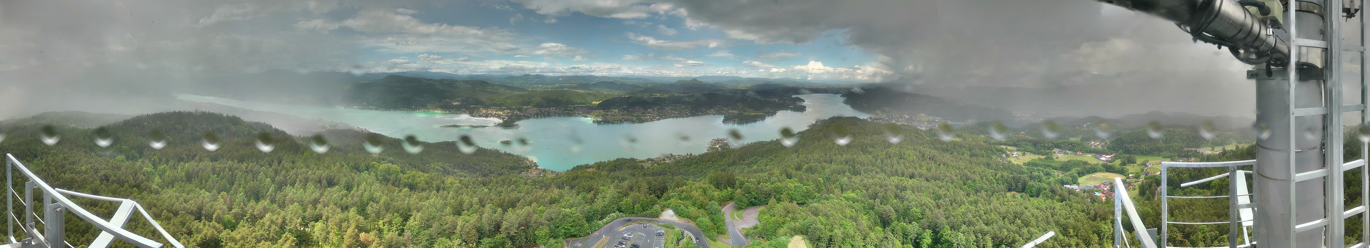 Archiv Foto Webcam Aussichtsturm Pyramidenkogel - Blick auf den Wörthersee