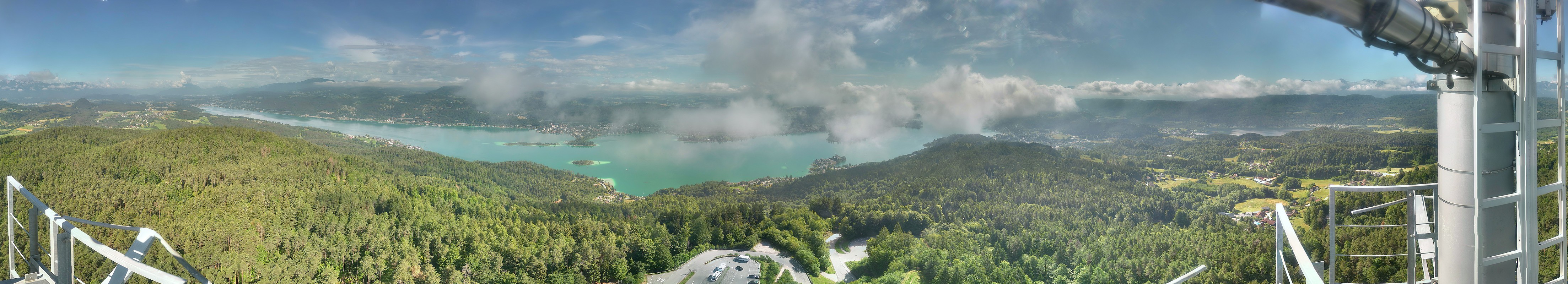 Archiv Foto Webcam Aussichtsturm Pyramidenkogel - Blick auf den Wörthersee