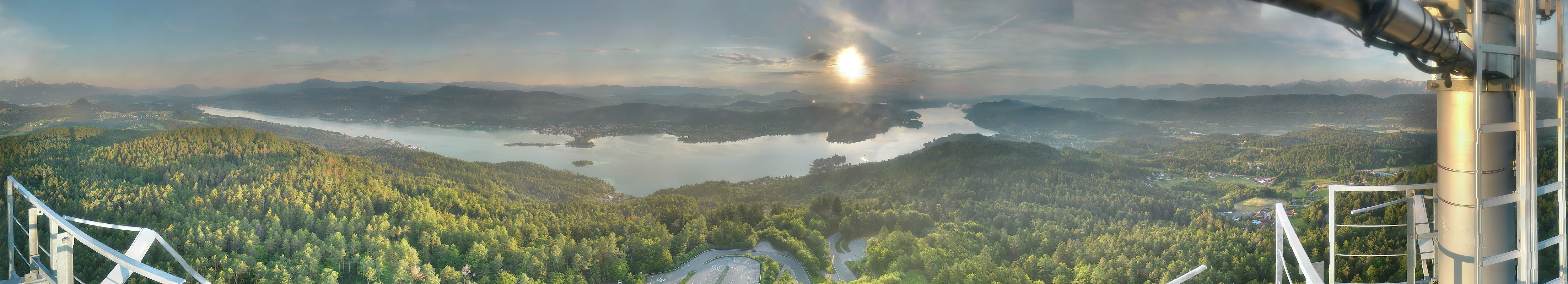 Archiv Foto Webcam Aussichtsturm Pyramidenkogel - Blick auf den Wörthersee