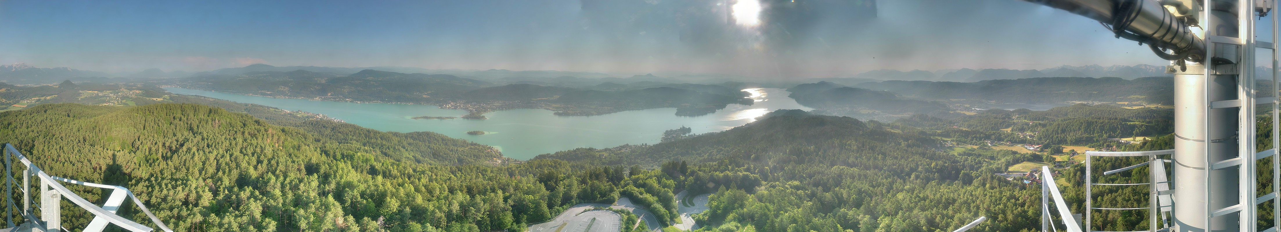 Archiv Foto Webcam Aussichtsturm Pyramidenkogel - Blick auf den Wörthersee