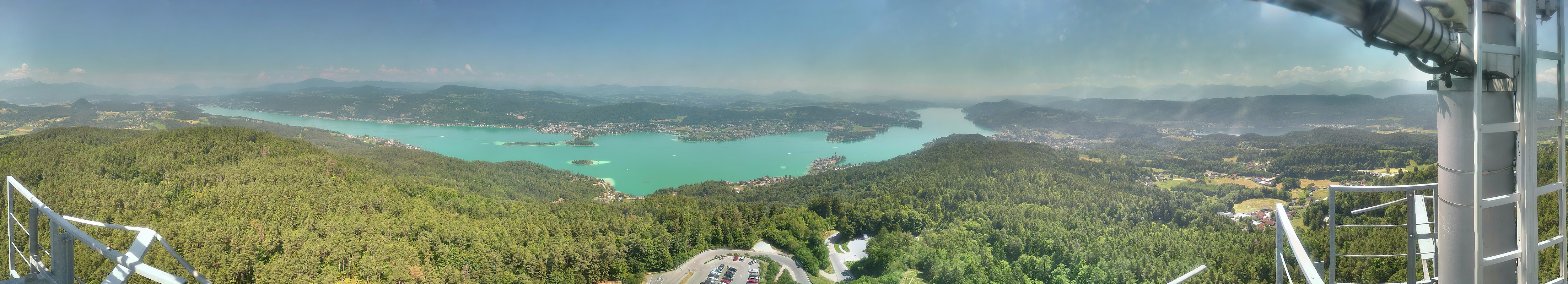 Archiv Foto Webcam Aussichtsturm Pyramidenkogel - Blick auf den Wörthersee