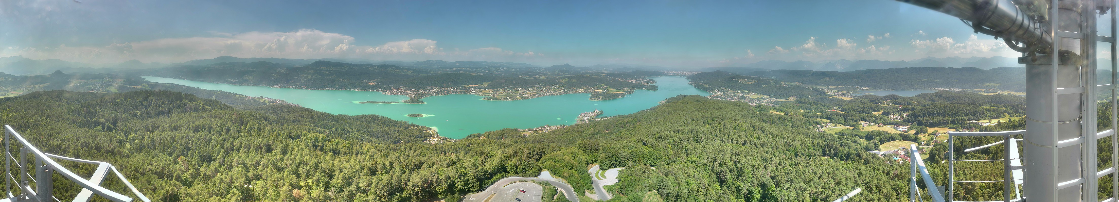 Archiv Foto Webcam Aussichtsturm Pyramidenkogel - Blick auf den Wörthersee