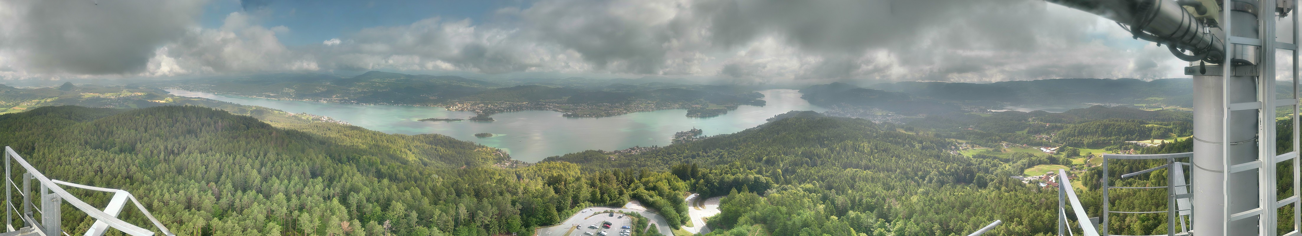Archiv Foto Webcam Aussichtsturm Pyramidenkogel - Blick auf den Wörthersee