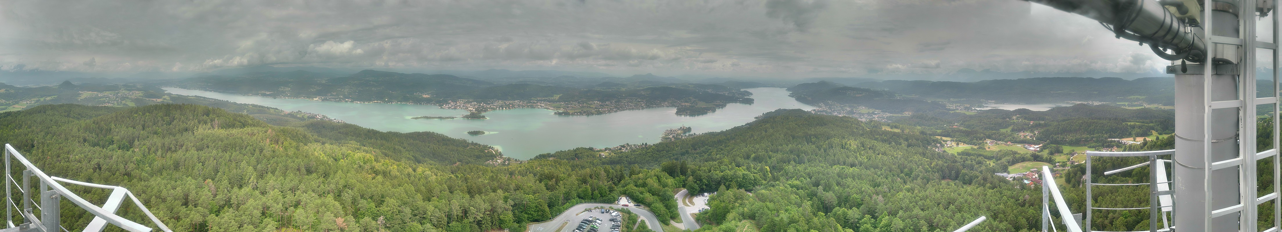 Archiv Foto Webcam Aussichtsturm Pyramidenkogel - Blick auf den Wörthersee