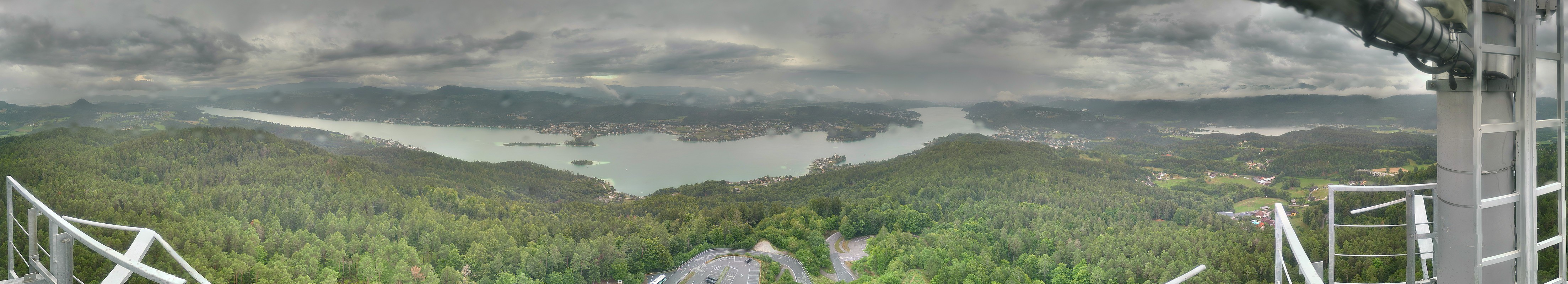 Archiv Foto Webcam Aussichtsturm Pyramidenkogel - Blick auf den Wörthersee
