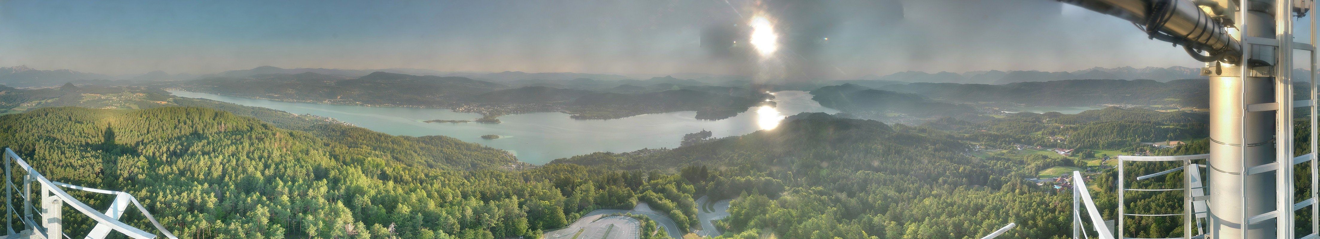 Archiv Foto Webcam Aussichtsturm Pyramidenkogel - Blick auf den Wörthersee