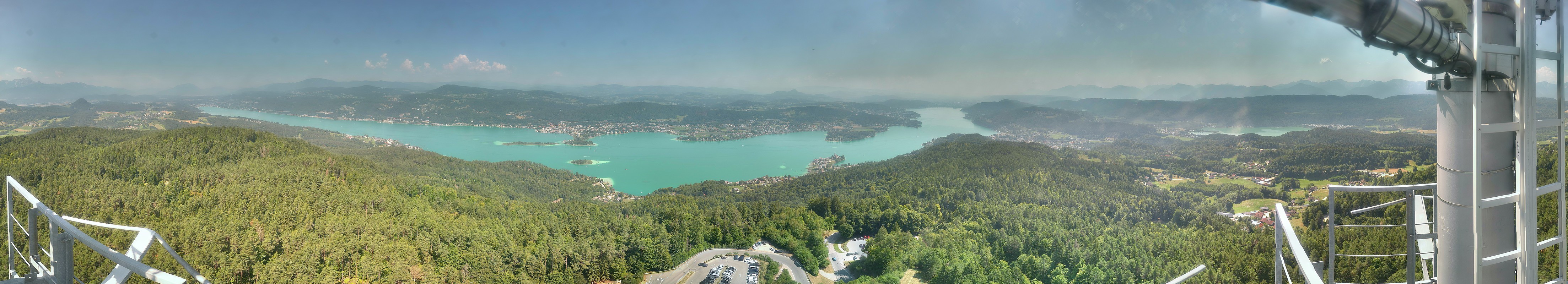 Archiv Foto Webcam Aussichtsturm Pyramidenkogel - Blick auf den Wörthersee