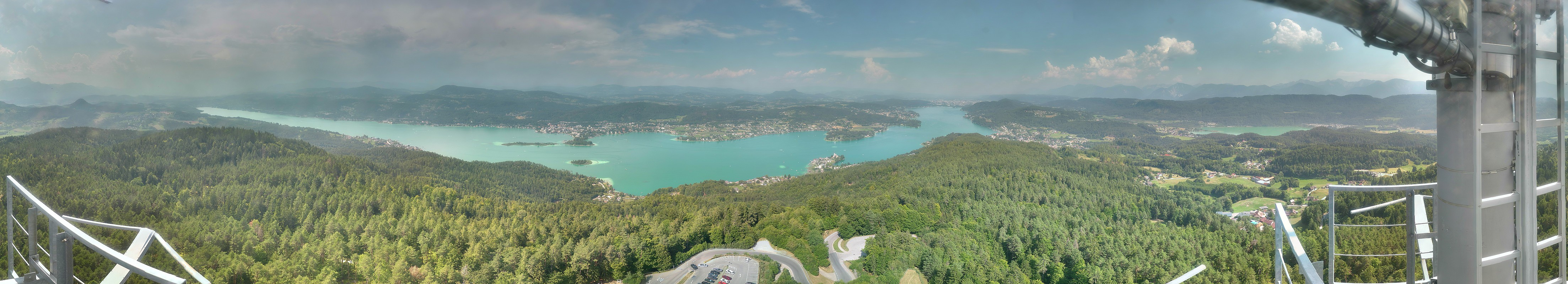 Archiv Foto Webcam Aussichtsturm Pyramidenkogel - Blick auf den Wörthersee