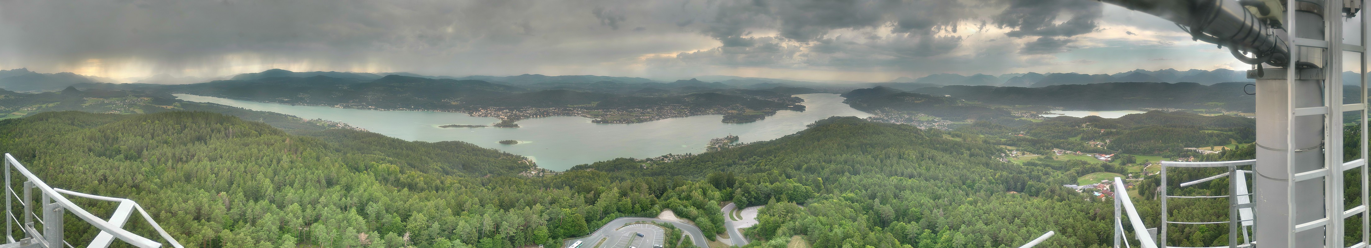 Archiv Foto Webcam Aussichtsturm Pyramidenkogel - Blick auf den Wörthersee