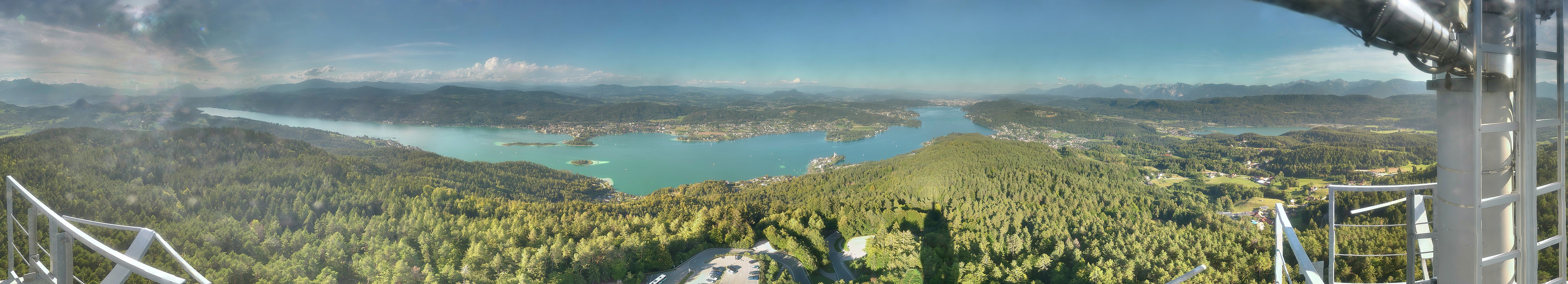 Archiv Foto Webcam Aussichtsturm Pyramidenkogel - Blick auf den Wörthersee
