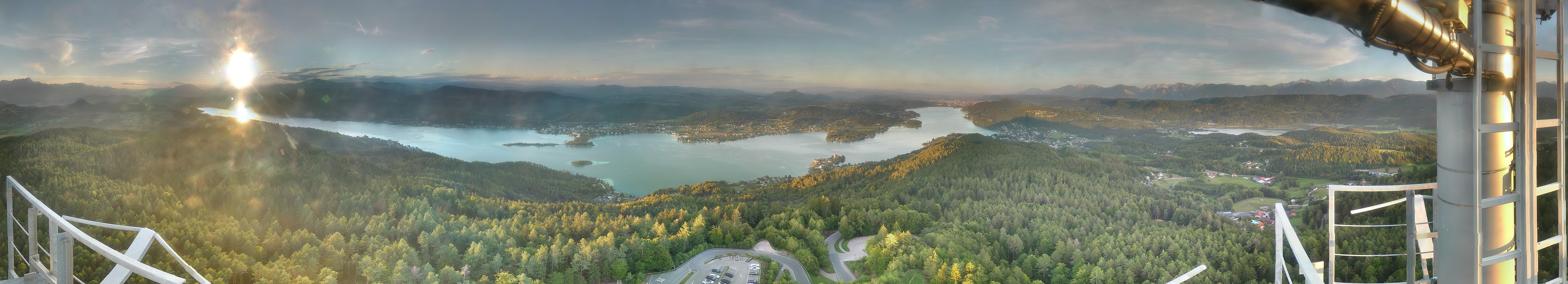 Archiv Foto Webcam Aussichtsturm Pyramidenkogel - Blick auf den Wörthersee