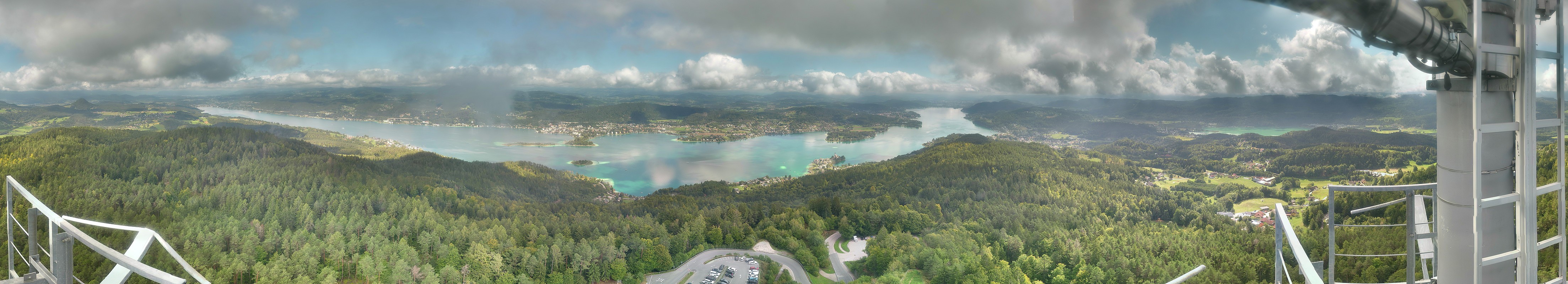 Archiv Foto Webcam Aussichtsturm Pyramidenkogel - Blick auf den Wörthersee