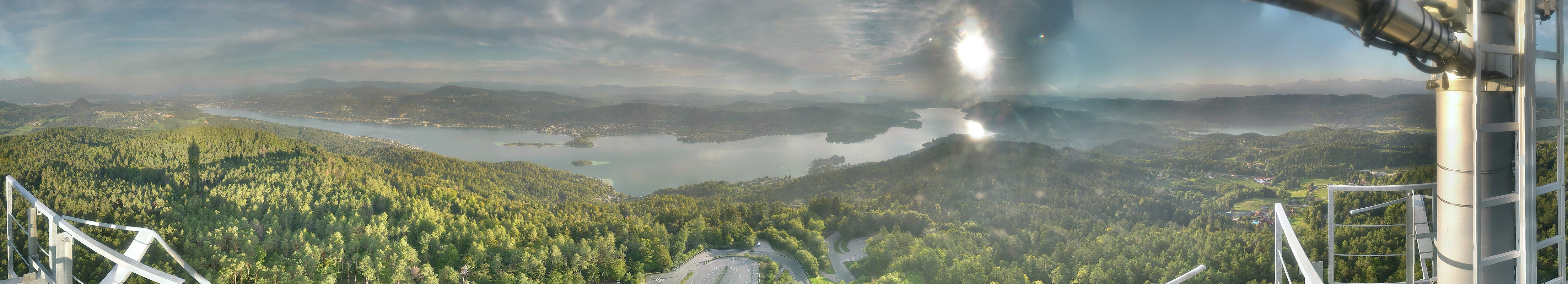 Archiv Foto Webcam Aussichtsturm Pyramidenkogel - Blick auf den Wörthersee