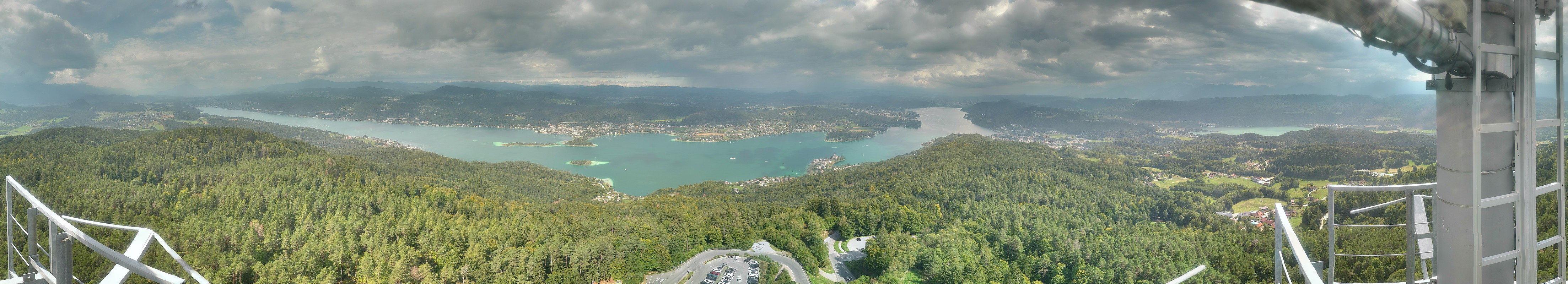 Archiv Foto Webcam Aussichtsturm Pyramidenkogel - Blick auf den Wörthersee