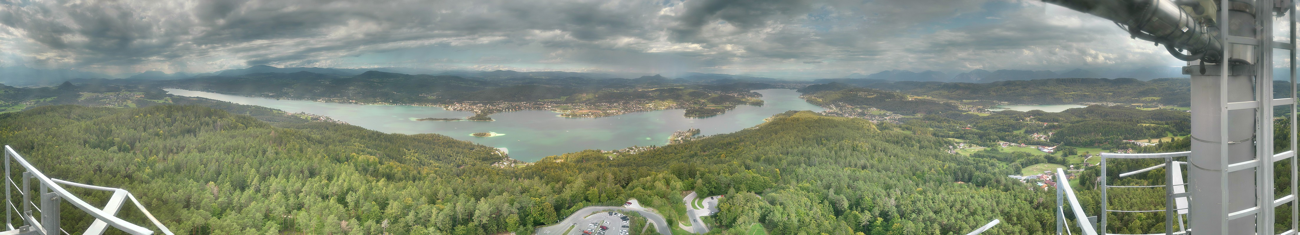 Archiv Foto Webcam Aussichtsturm Pyramidenkogel - Blick auf den Wörthersee