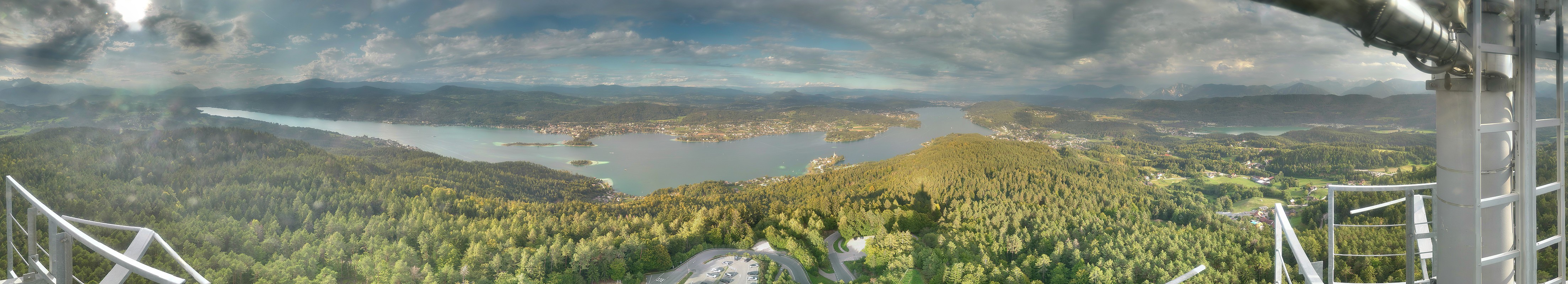 Archiv Foto Webcam Aussichtsturm Pyramidenkogel - Blick auf den Wörthersee