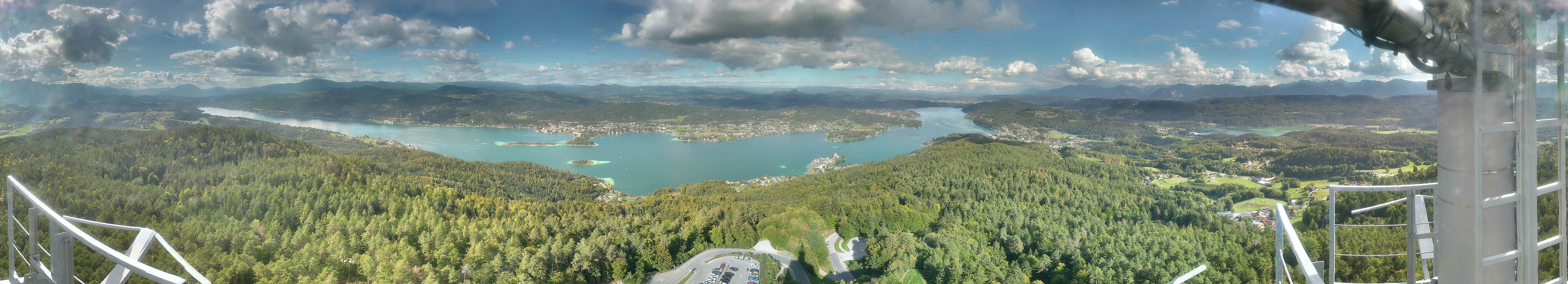Archiv Foto Webcam Aussichtsturm Pyramidenkogel - Blick auf den Wörthersee