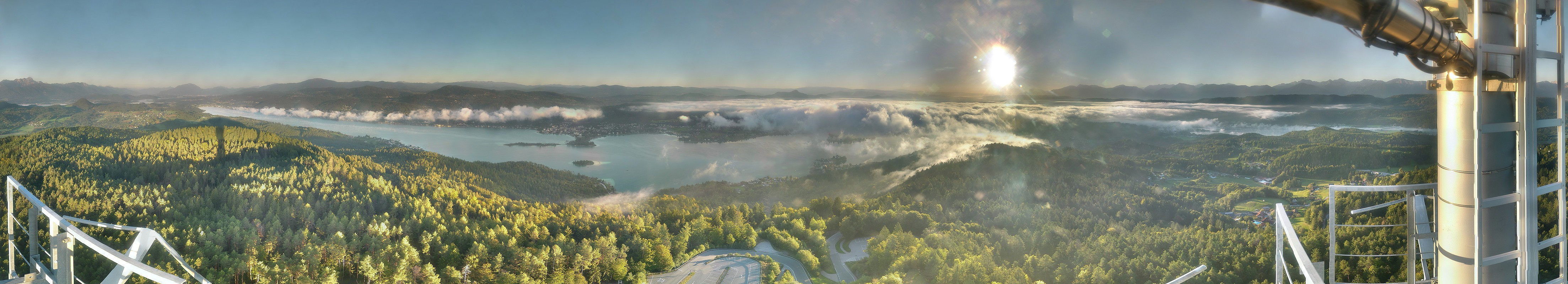 Archiv Foto Webcam Aussichtsturm Pyramidenkogel - Blick auf den Wörthersee