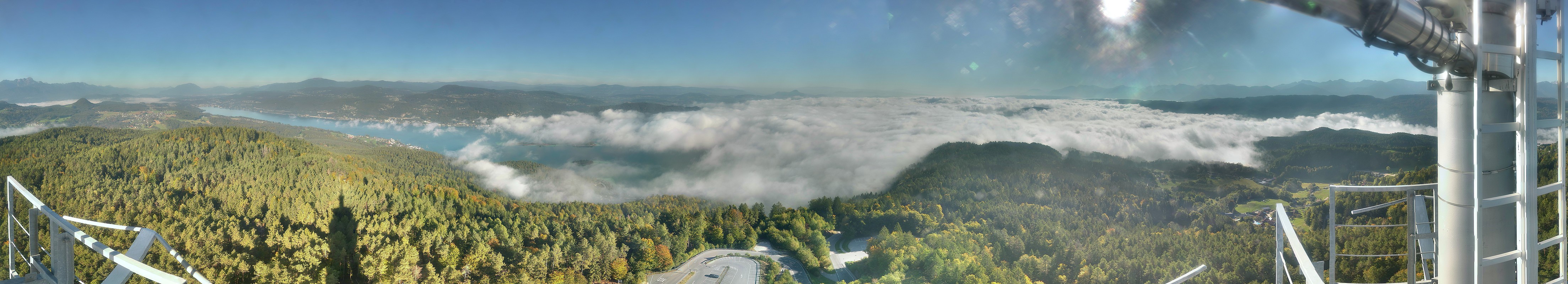 Archiv Foto Webcam Aussichtsturm Pyramidenkogel - Blick auf den Wörthersee