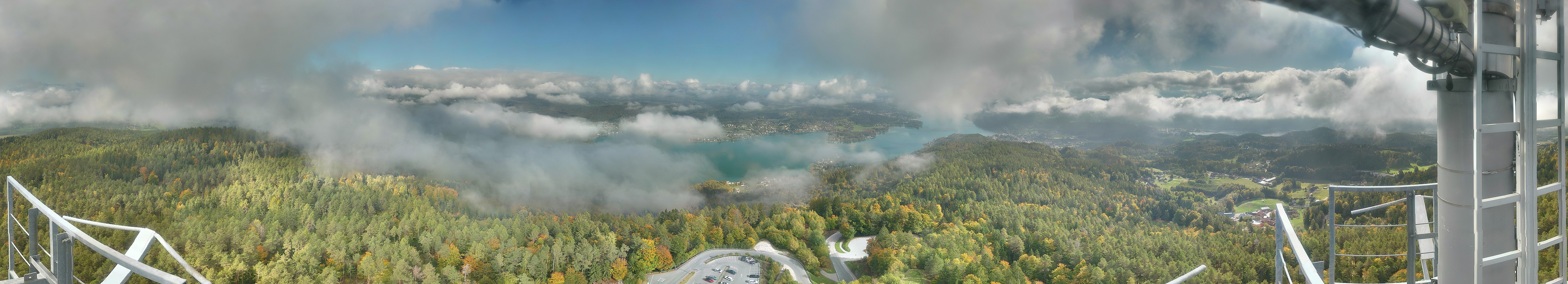 Archiv Foto Webcam Aussichtsturm Pyramidenkogel - Blick auf den Wörthersee