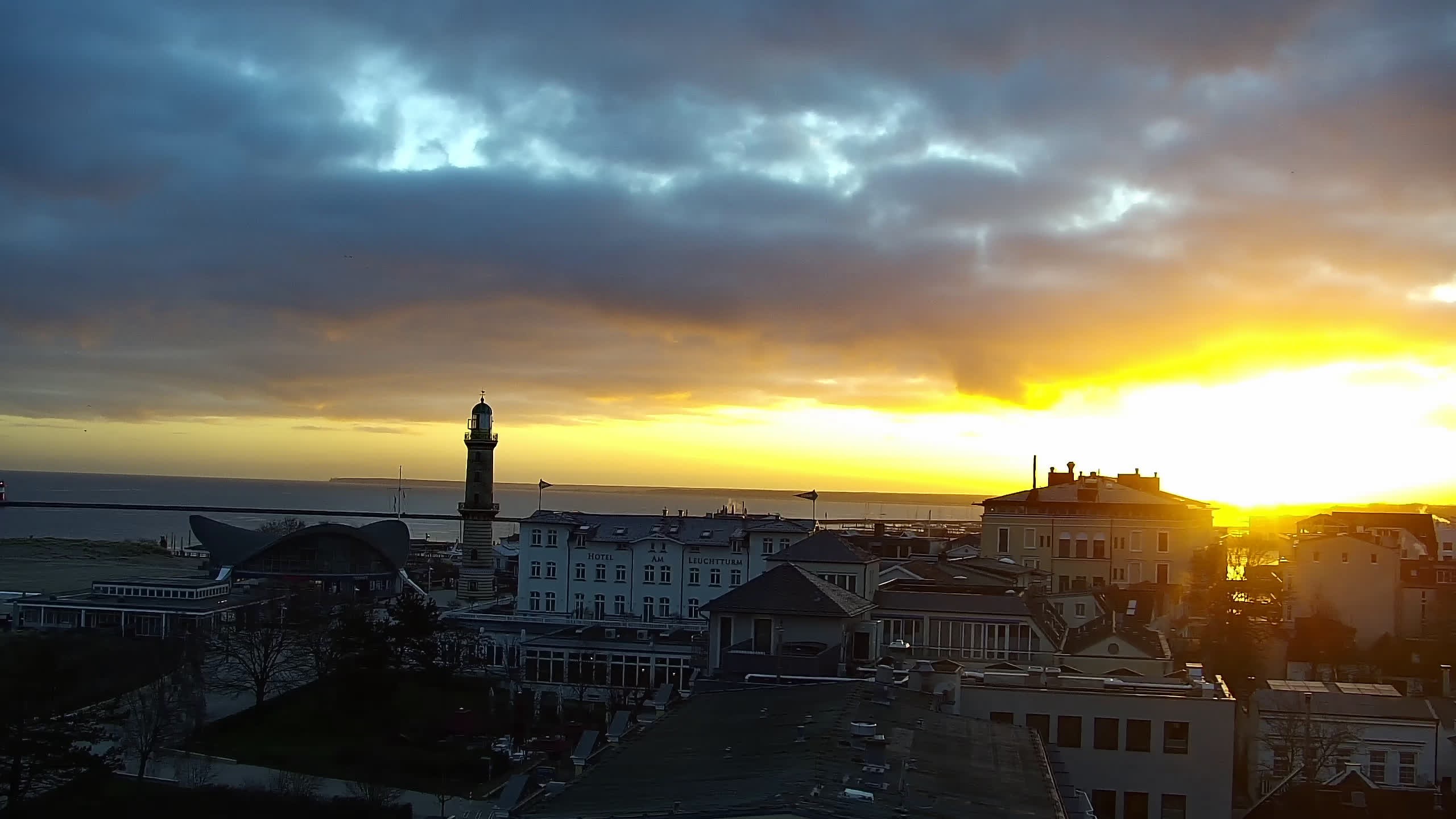 Archived image Webcam Warnemünde: Beach Hotel Hübner