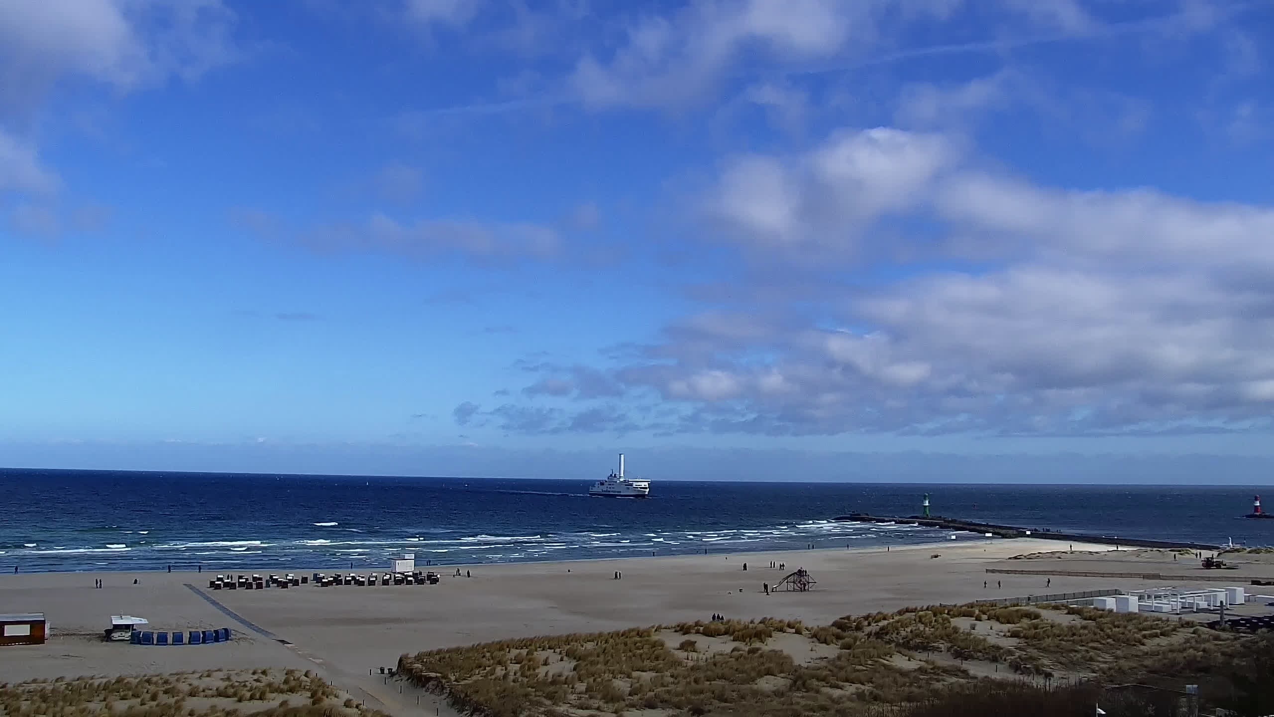 Archiv Foto Webcam Strand Warnemünde an der Ostsee