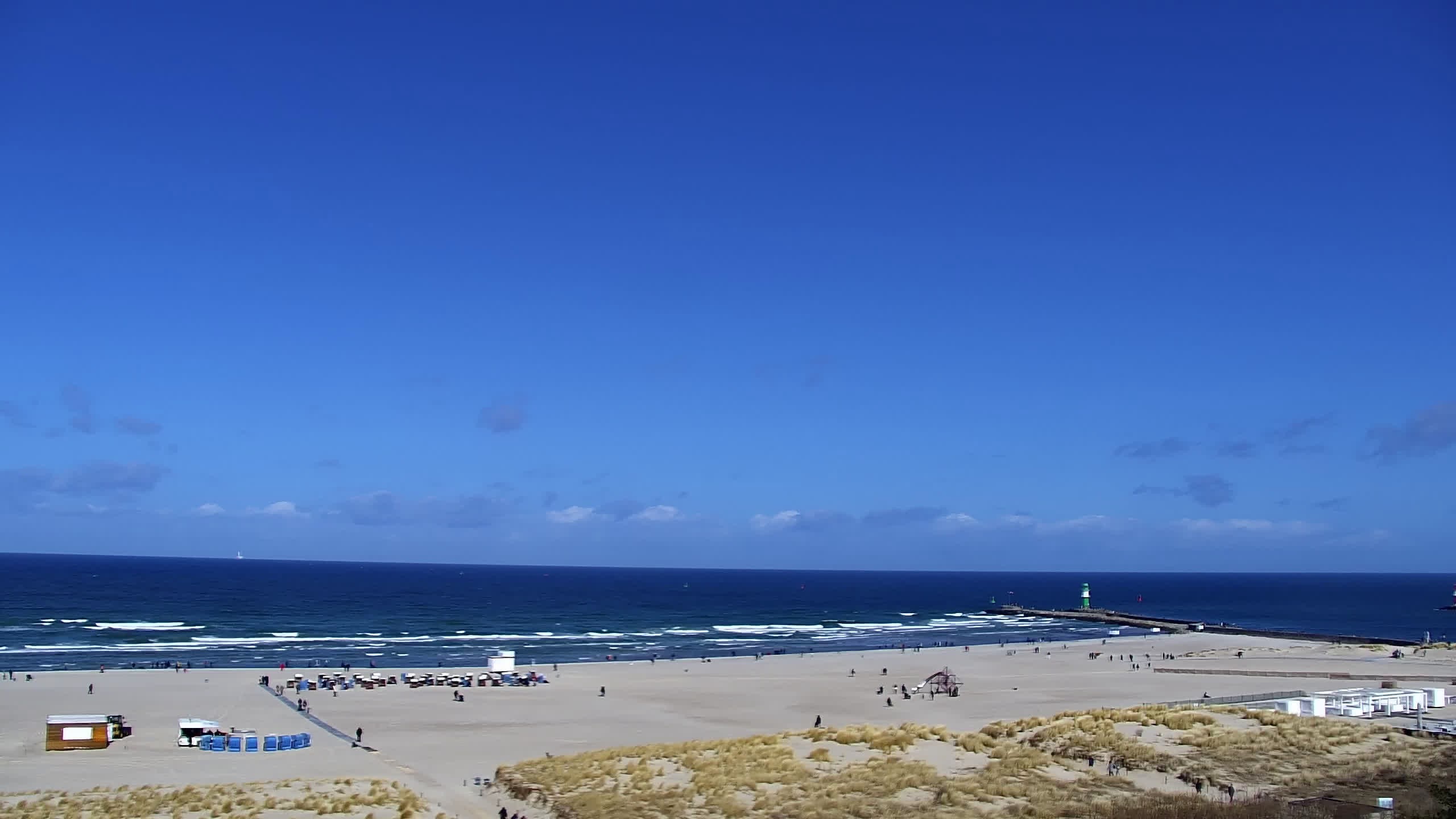 Archiv Foto Webcam Strand Warnemünde an der Ostsee