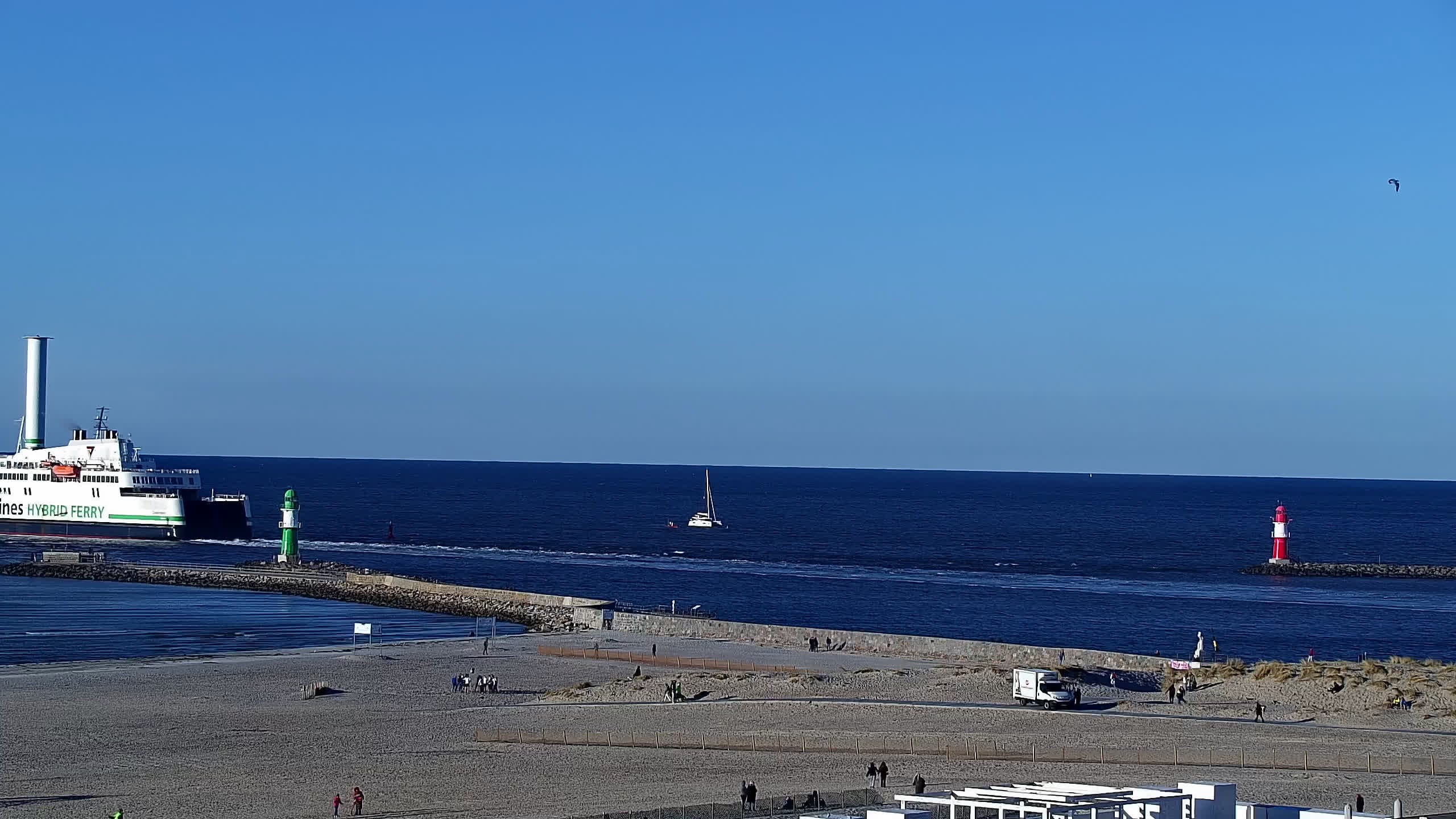 Archiv Foto Webcam Strand Warnemünde an der Ostsee