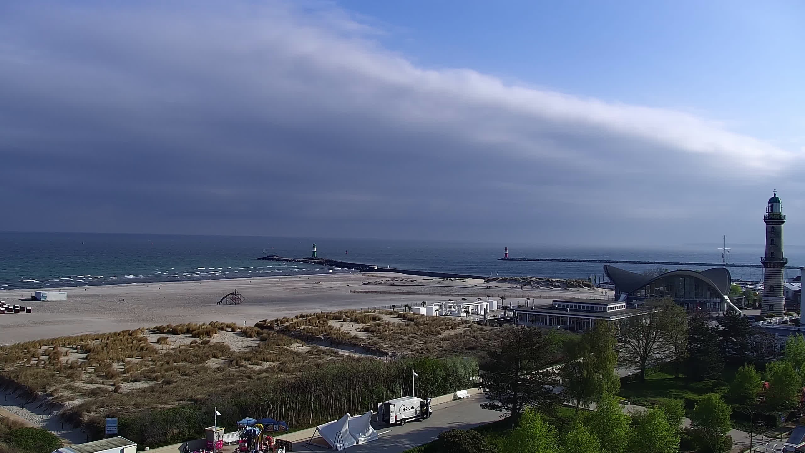 Archiv Foto Webcam Strand Warnemünde an der Ostsee