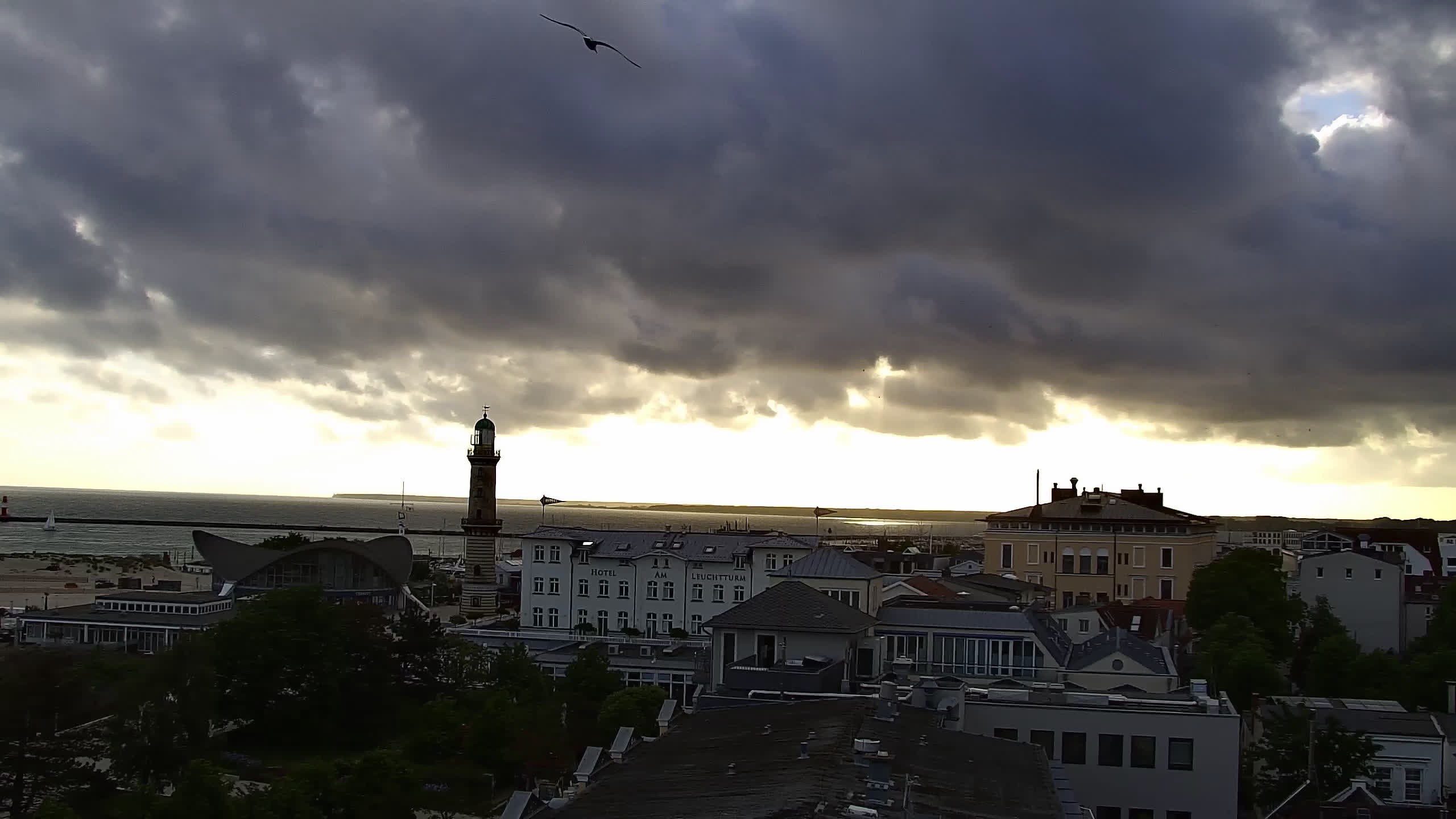 Archived image Webcam Warnemünde: Beach Hotel Hübner