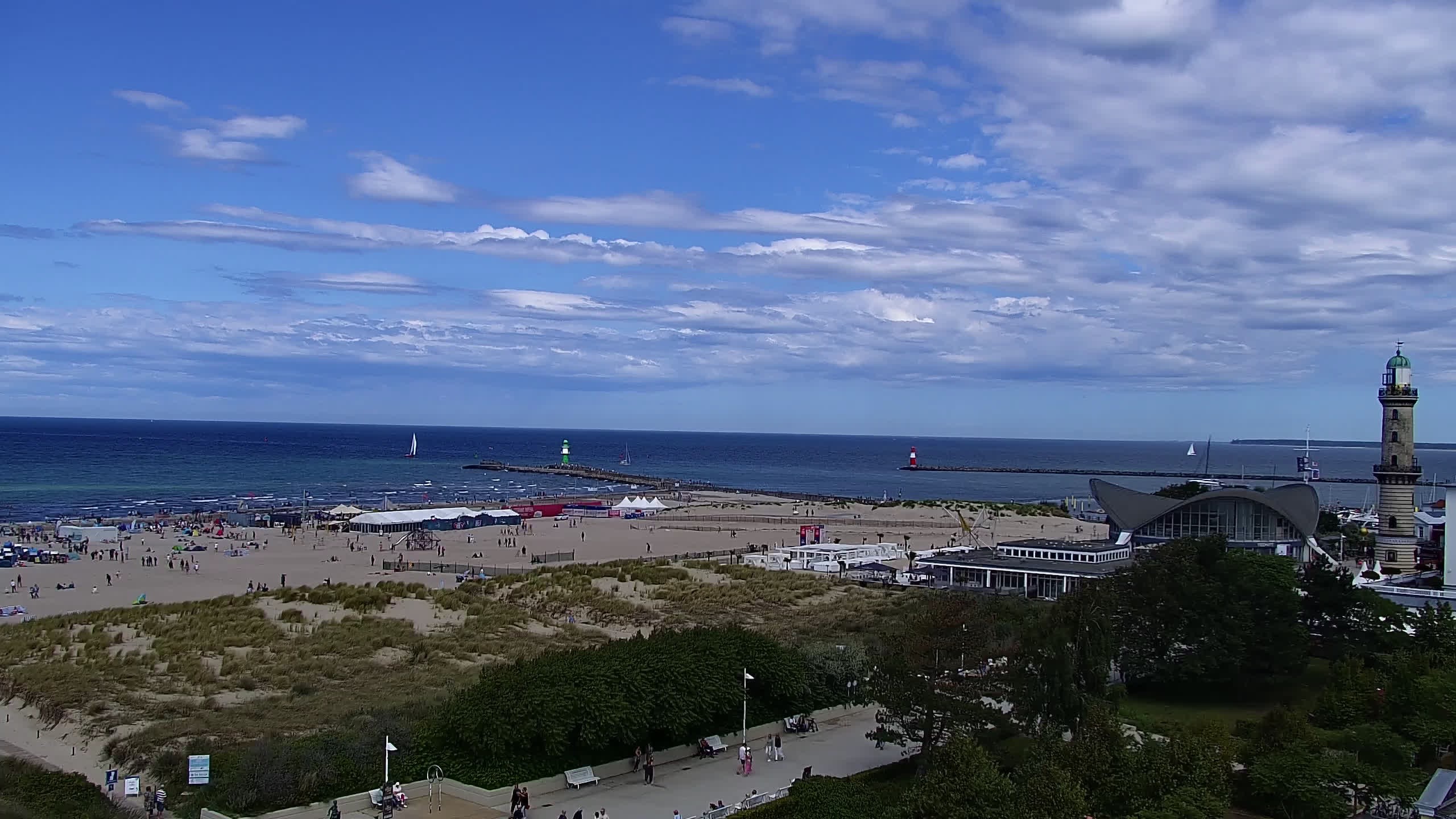 Archiv Foto Webcam Strand Warnemünde an der Ostsee