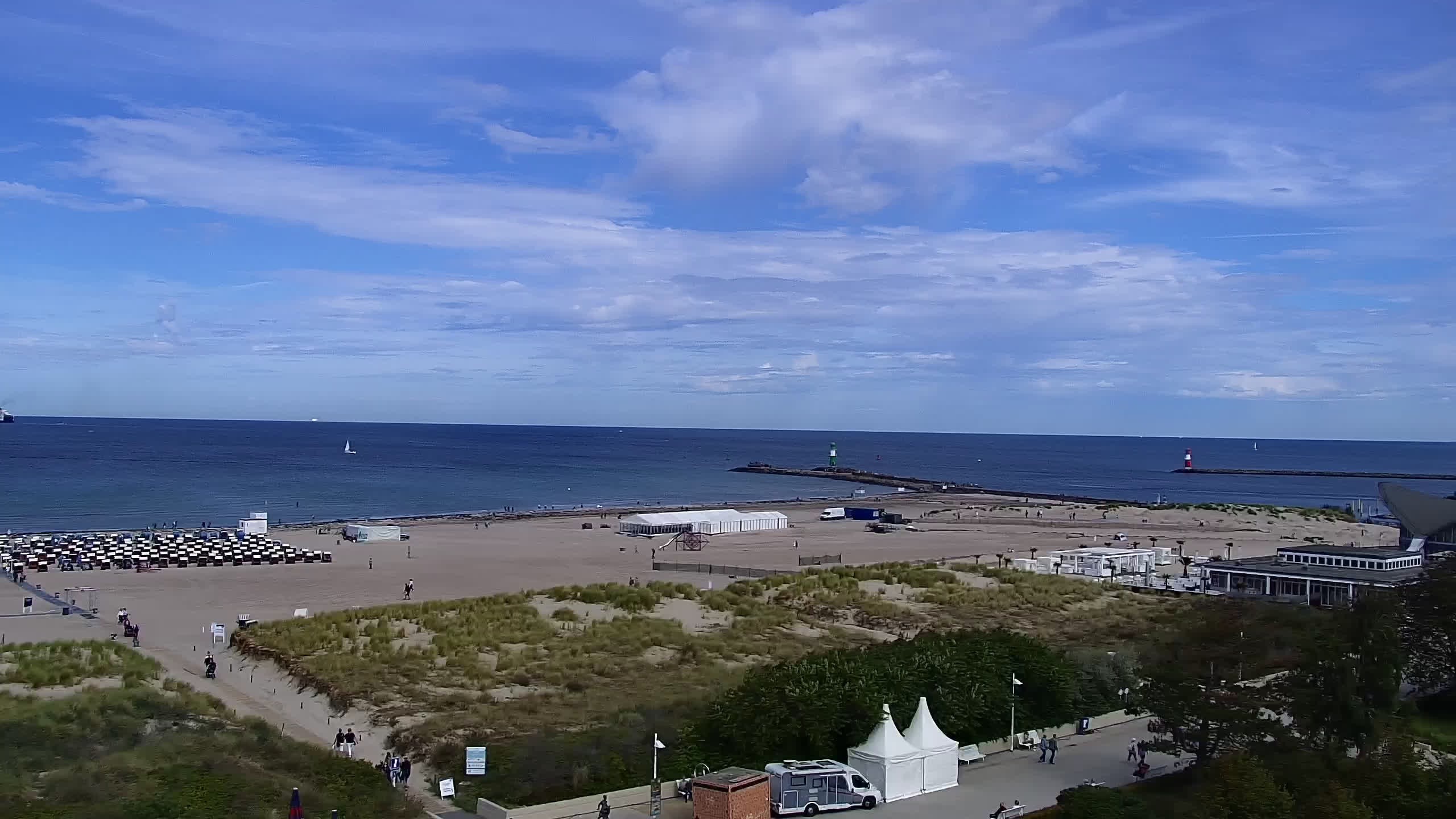 Archiv Foto Webcam Strand Warnemünde an der Ostsee