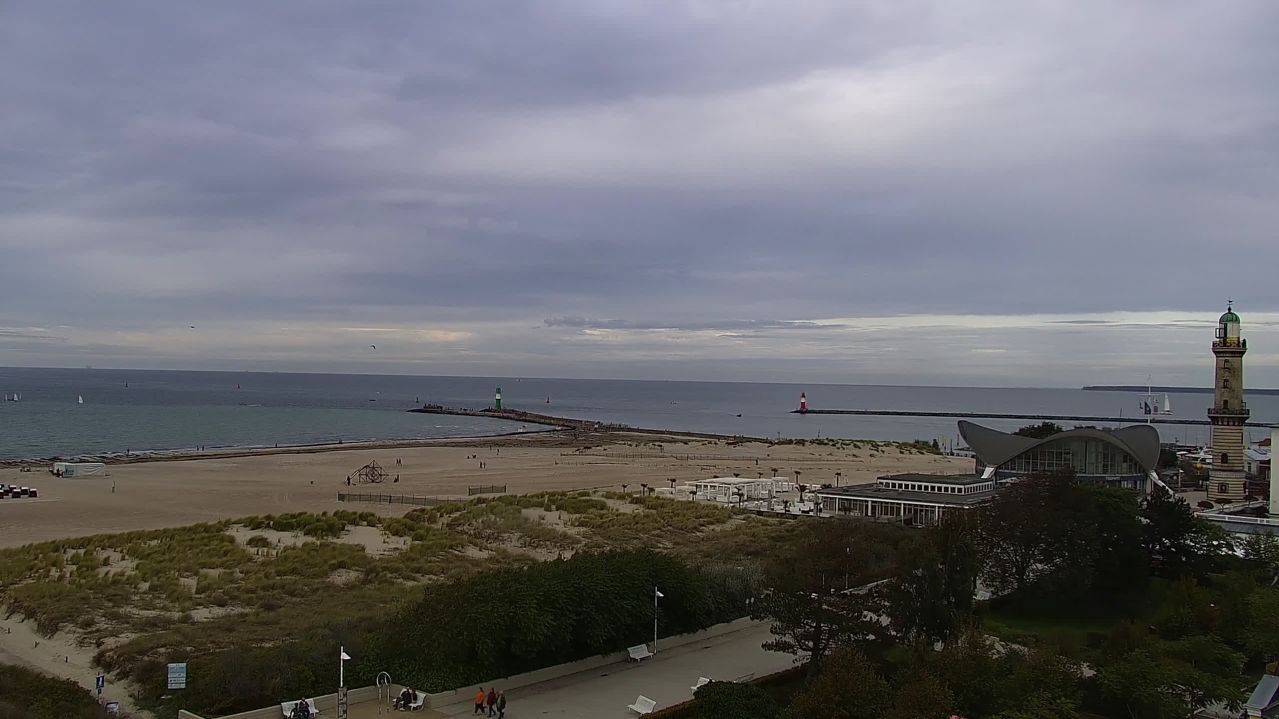 Archiv Foto Webcam Strand Warnemünde an der Ostsee