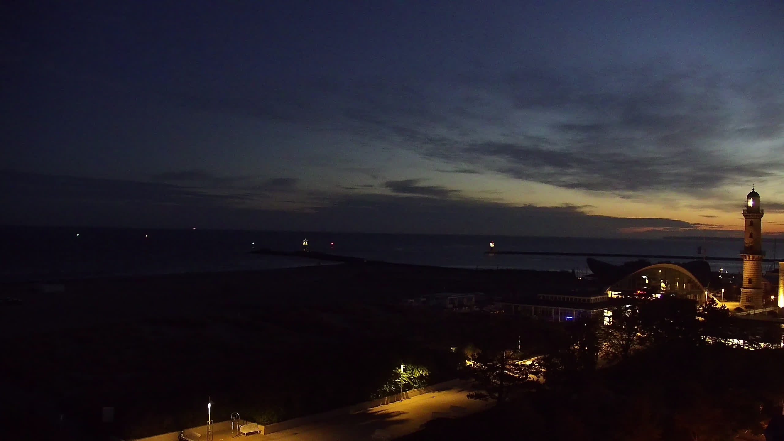 Archived image Webcam Warnemünde: Beach Hotel Hübner
