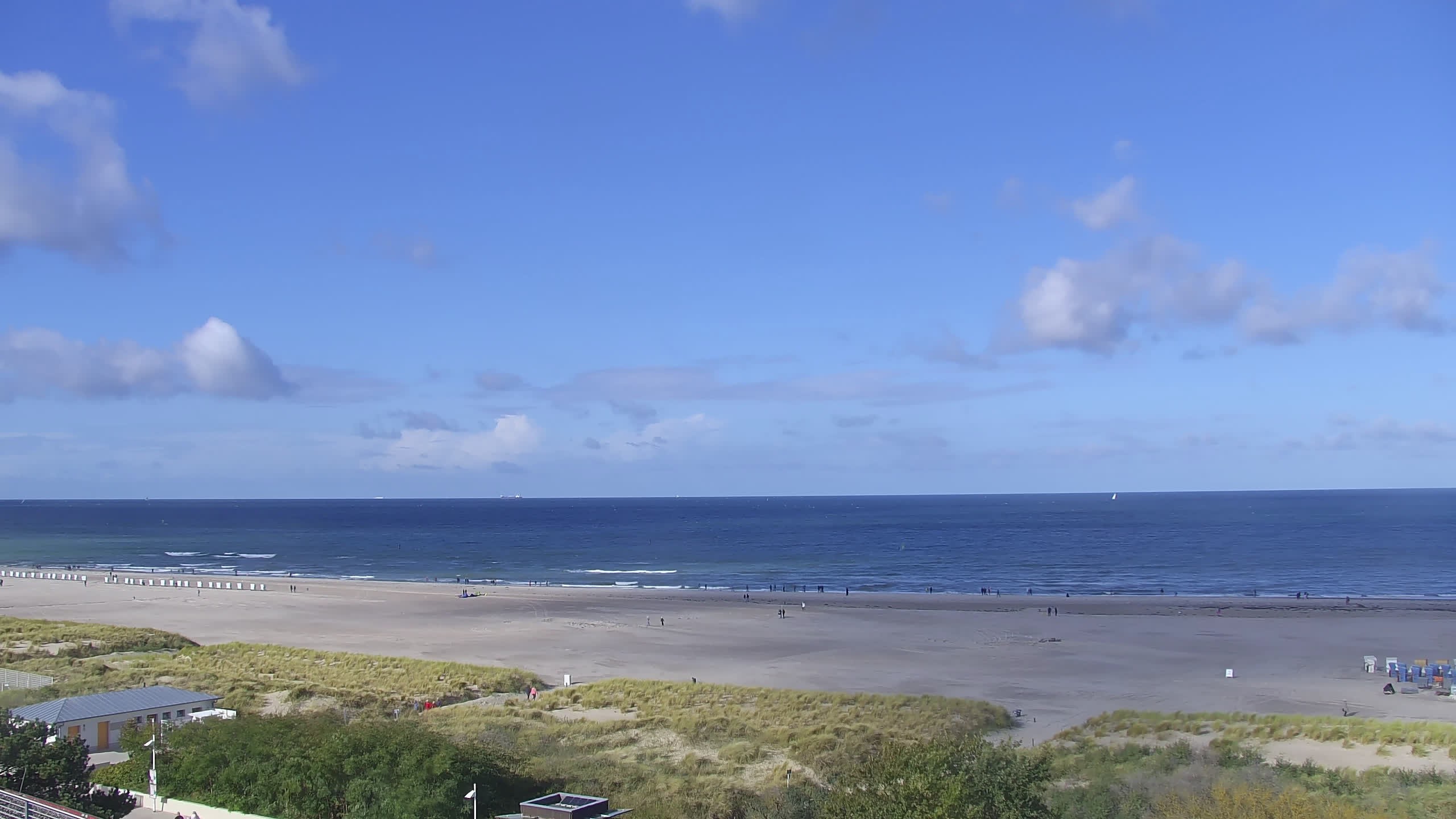 Archived image Webcam Warnemünde: Beach Hotel Hübner