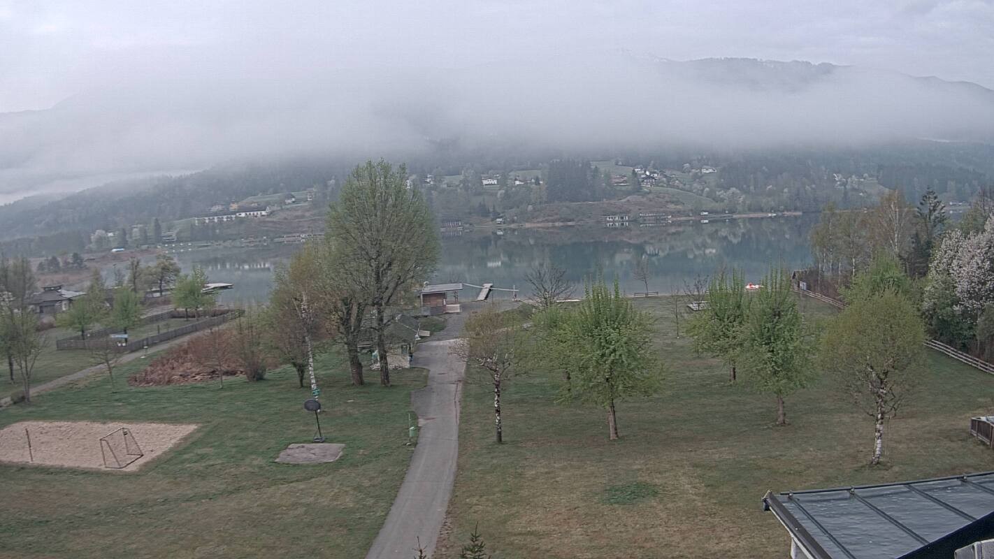 Archived image Webcam Schluga bathing beach and camping site